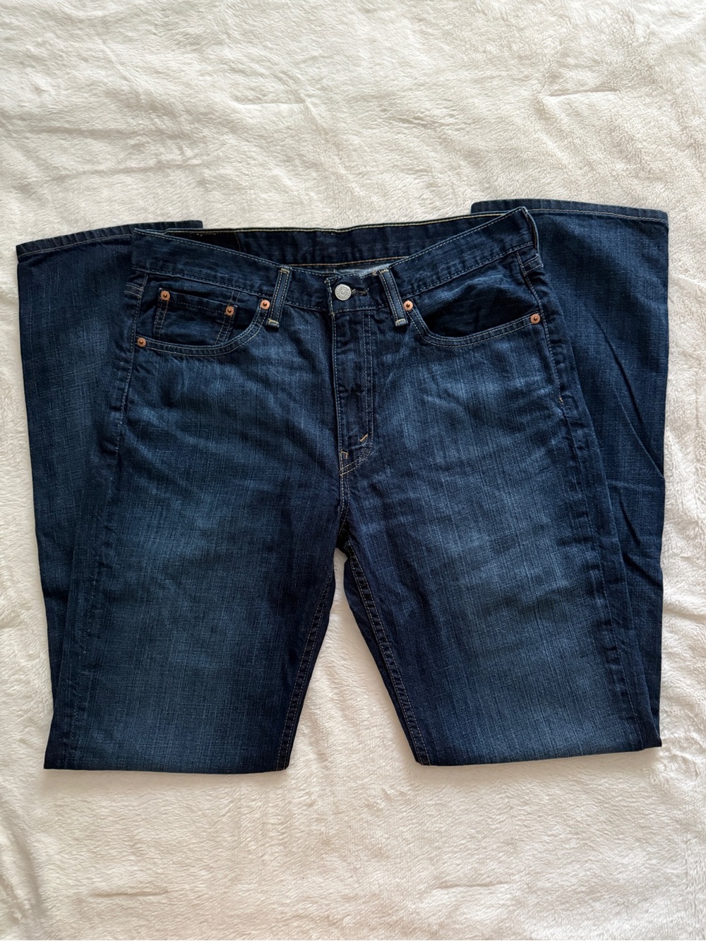 Levi’s Men's Dark Blue Straight-Leg Jeans